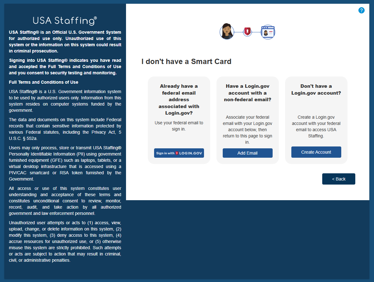 USAS - Alternate Login page